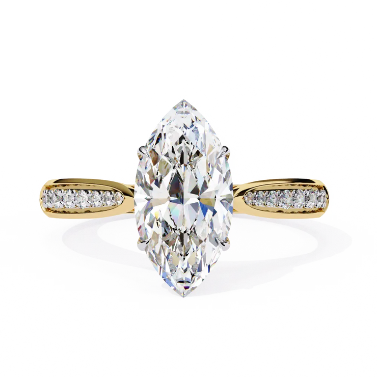 Marquise Cut Lab Grown Diamond Engagement Ring