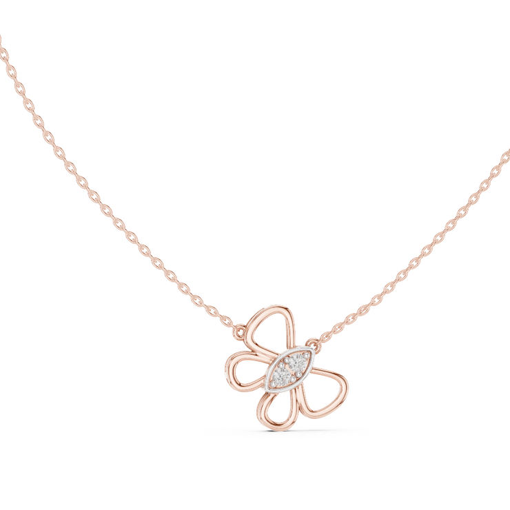 Butterfly Lab Grown Diamond Openwork Pendant