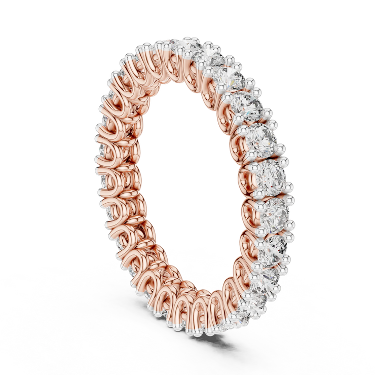 Round Lab Grown Diamond Shared-Prong Eternity Ring