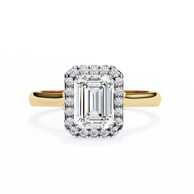 Radiant Cut Lab Grown Diamond Halo Engagement Ring (2.47 ct)