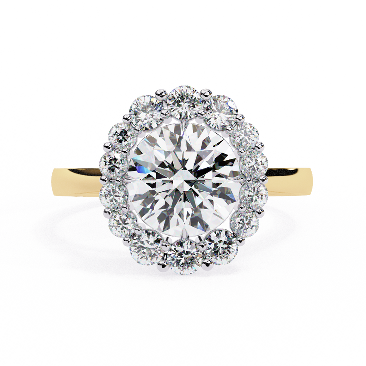 Celeste Round Halo Diamond Ring