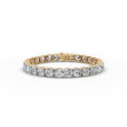 20.3 ct Round Lab Grown Diamond Tennis Bracelet in yellow gold, front view