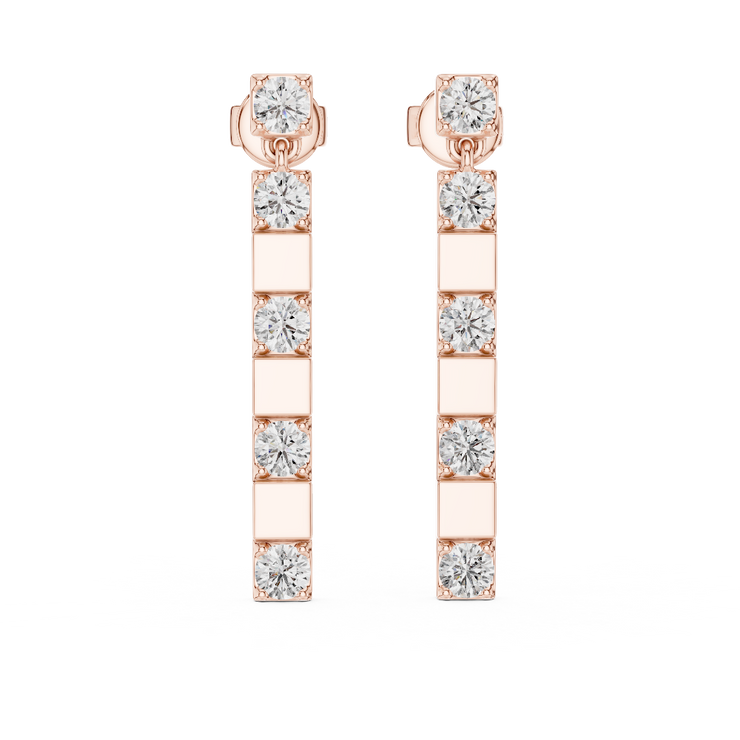 Vertical Brilliance Diamond Earrings