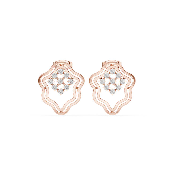 Harmony Bloom Diamond Stud Earrings