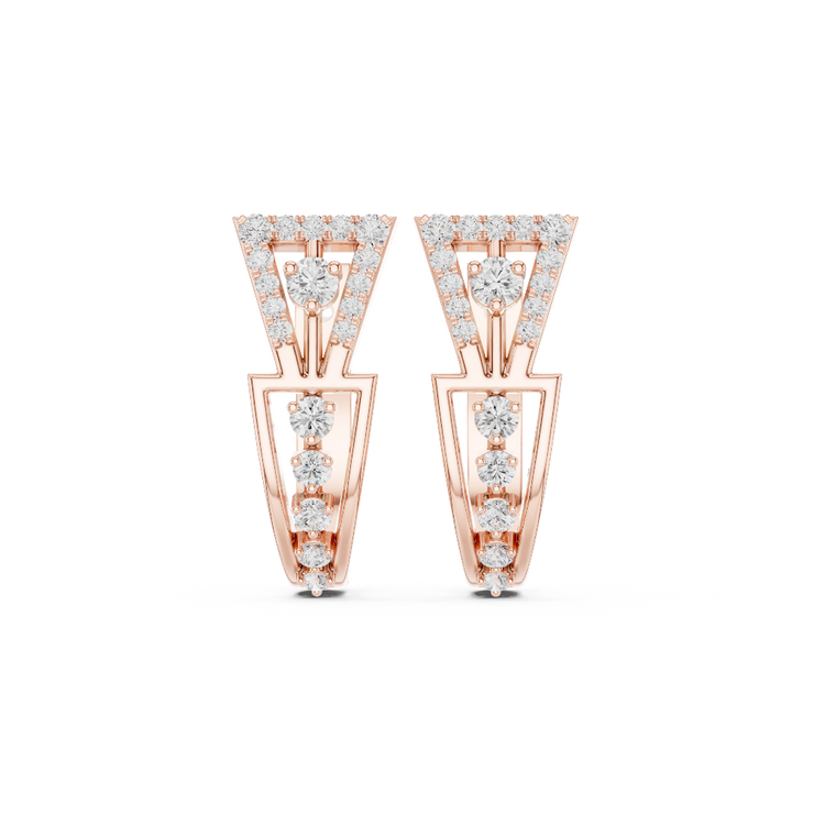 Modern Radiance Diamond Stud Earrings