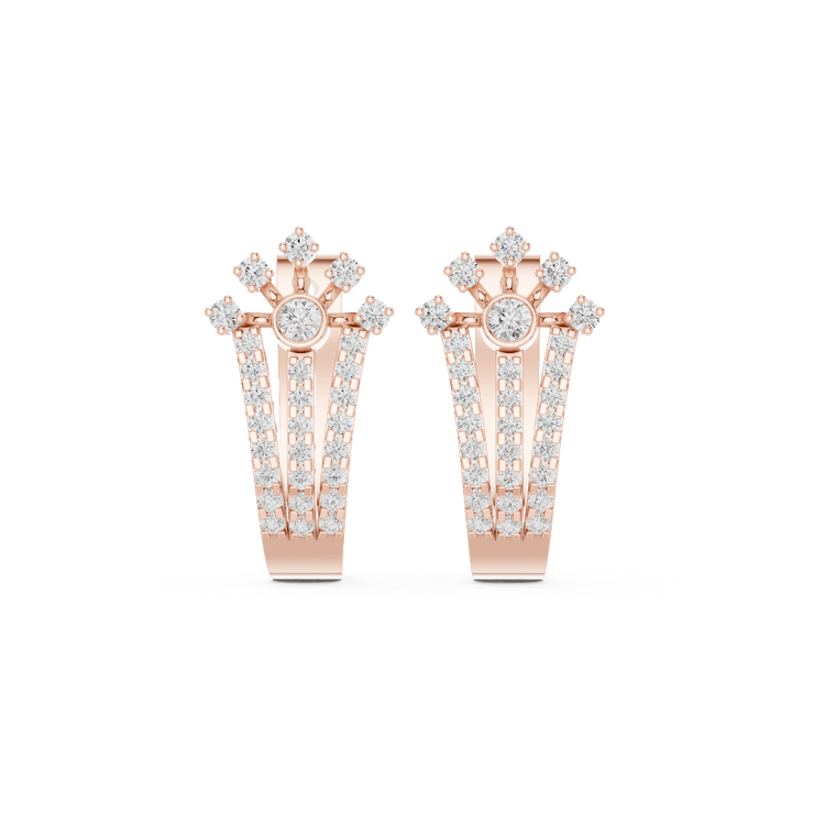 Celestial Radiance Diamond Huggie Earrings