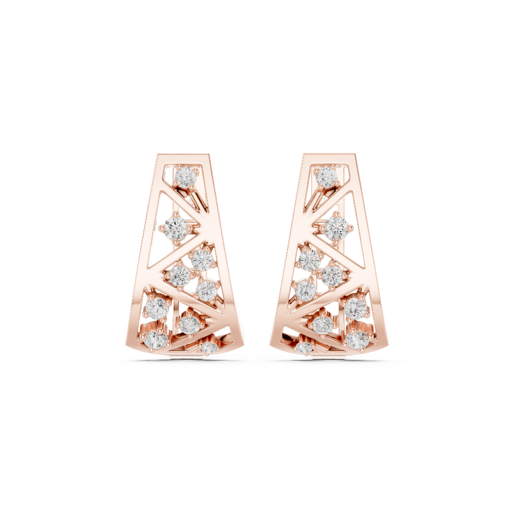 Urban Spark Diamond Huggie Earrings