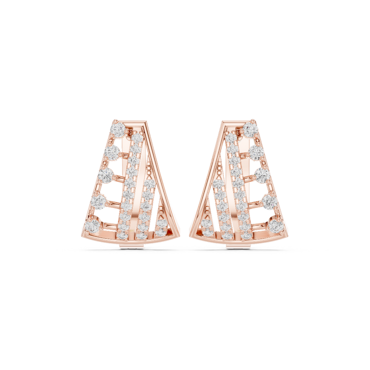 Nova Cascade Diamond Hoop Earrings