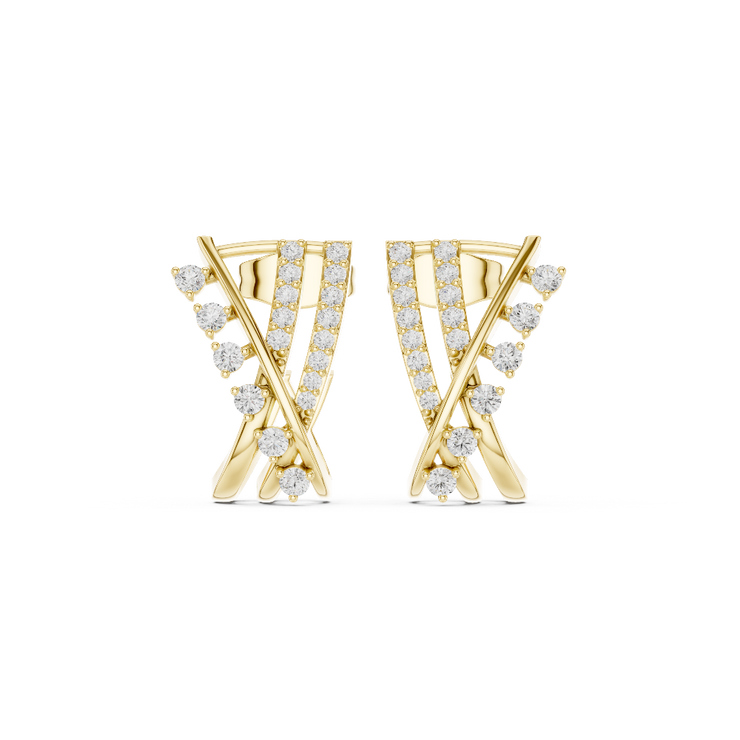 Celestial Crossroads Diamond Stud Earrings
