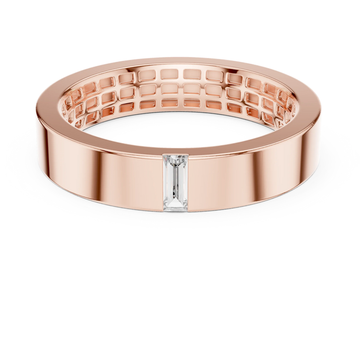 Baguette Lab Grown Diamond Flush-Set Anniversary Ring