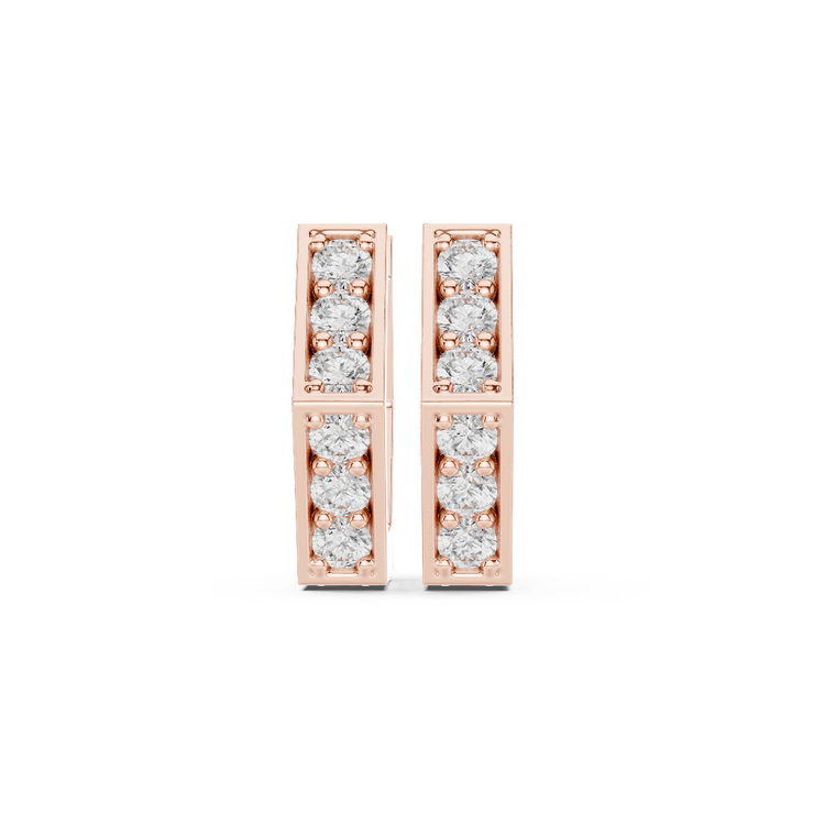 Minimal Brilliance Diamond Hoop Earrings