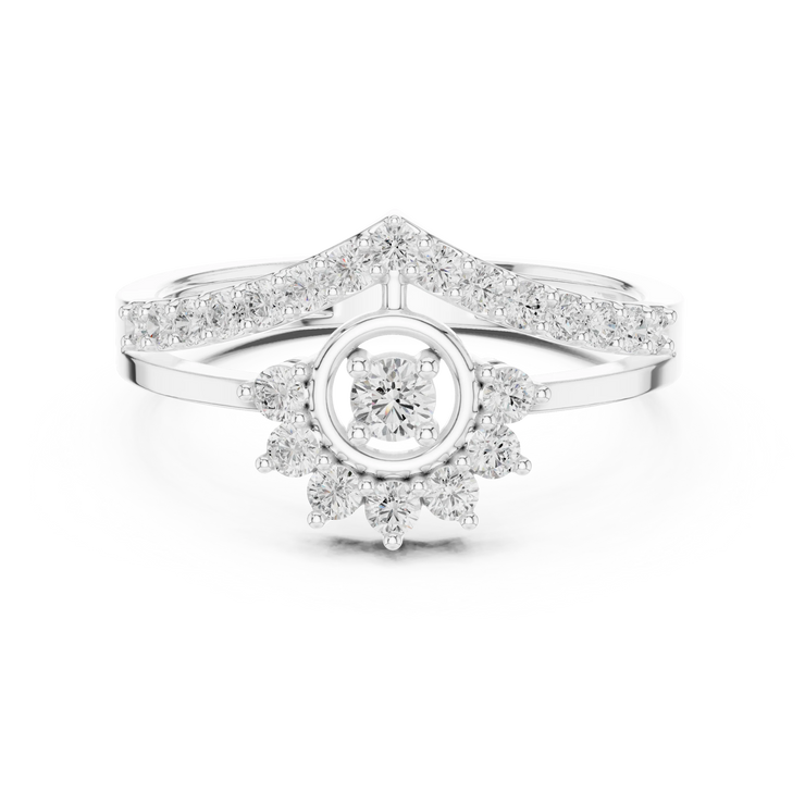 Crown Halo Diamond Ring
