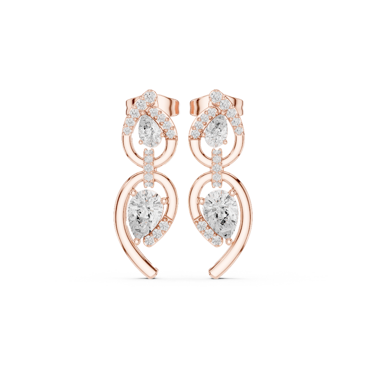 Eternal Bloom Diamond Pear Drop Earrings