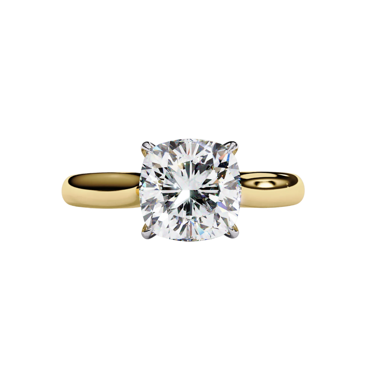 Cushion Lab Grown Diamond Solitaire Ring