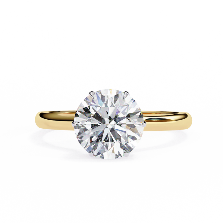 Round Brilliant Lab Grown Diamond Hidden Halo Solitaire