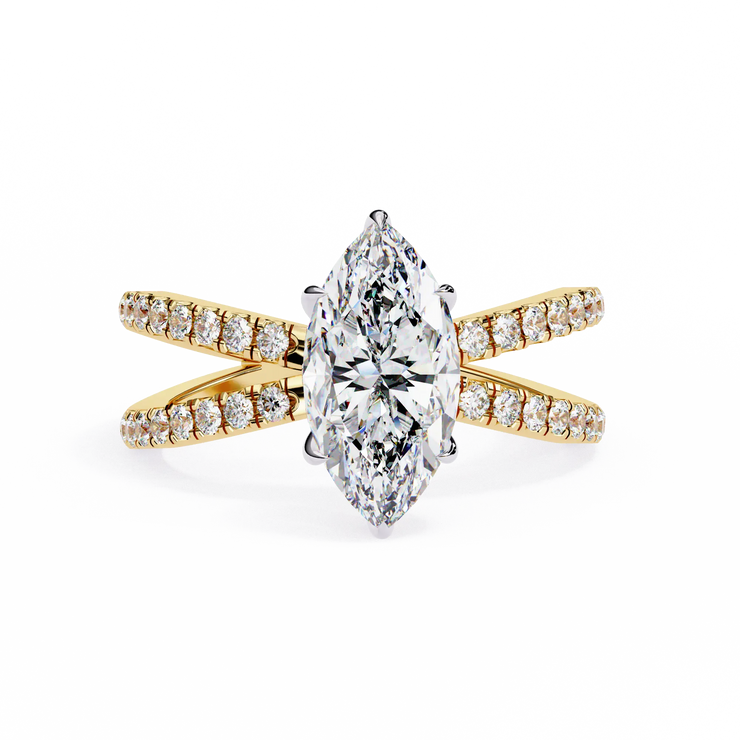 Marquise Lab Grown Diamond Split Shank