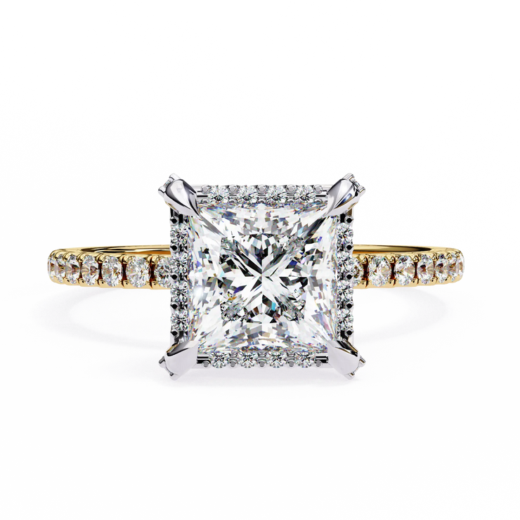 Princess Cut Halo Lab Grown Diamond