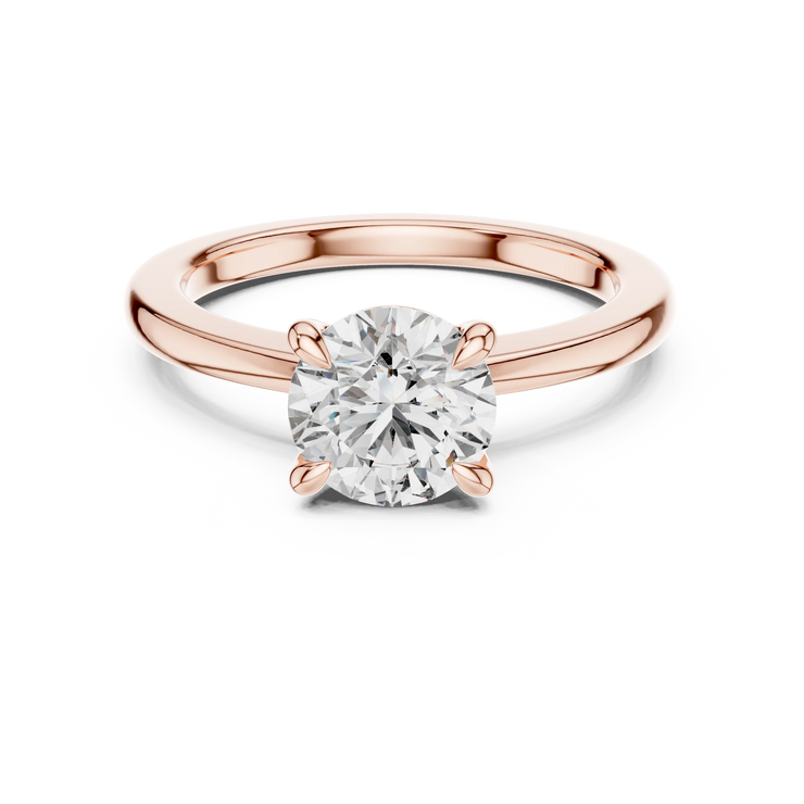Round Lab Grown Diamond Solitaire Engagement Ring