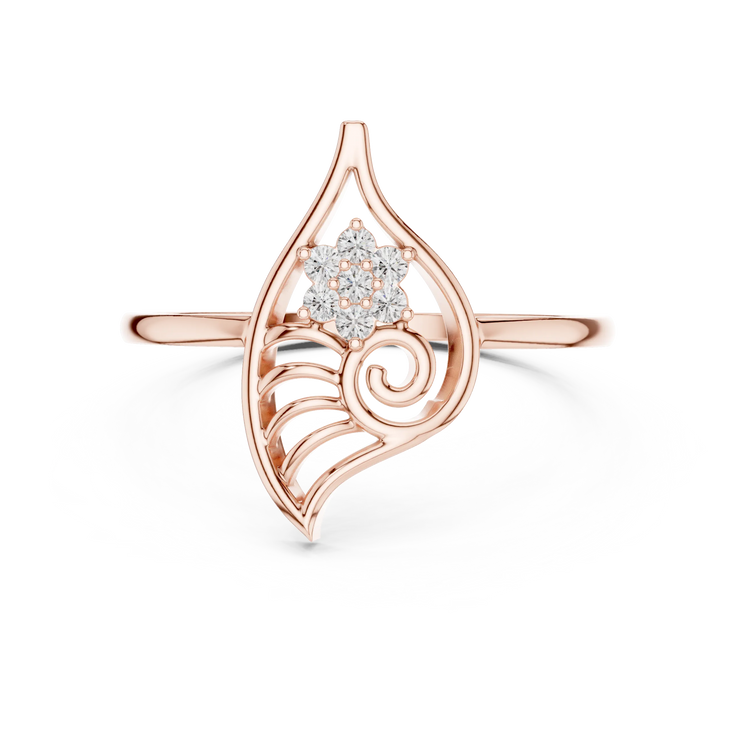 Round Lab Grown Diamond Teardrop Cluster Anniversary Ring