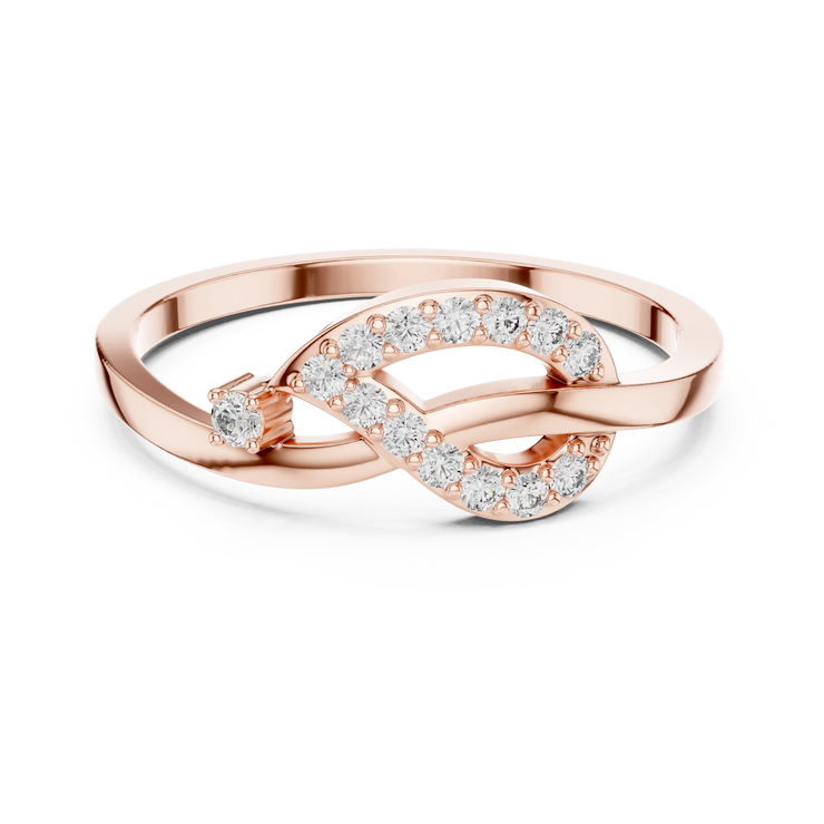 Round Lab Grown Diamond Infinity Bypass Anniversary Ring