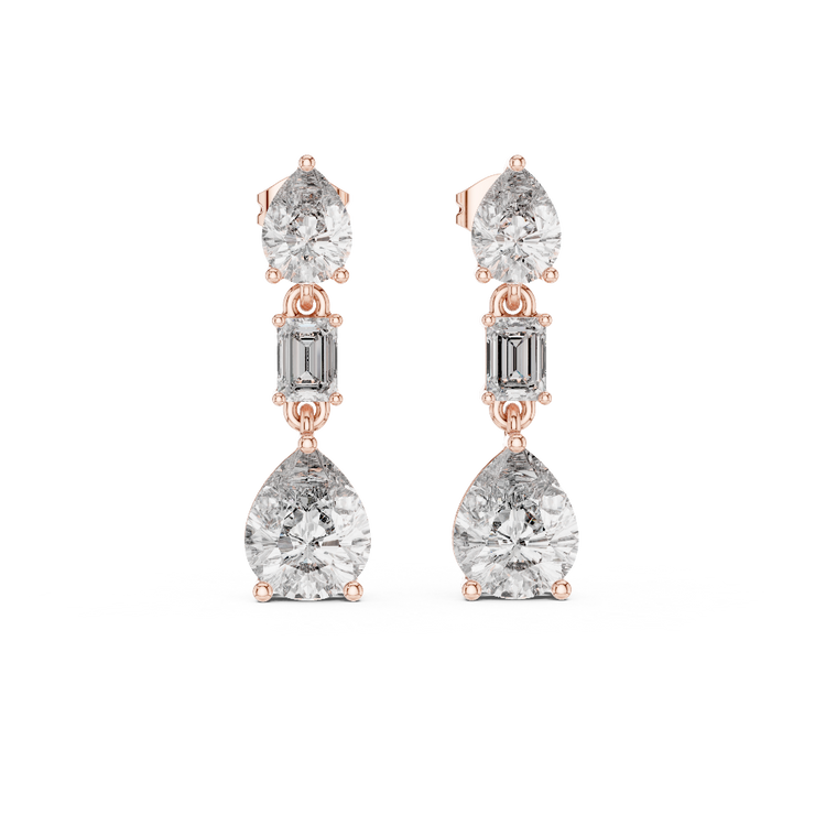 Cascade Elegance Diamond Drop Earring