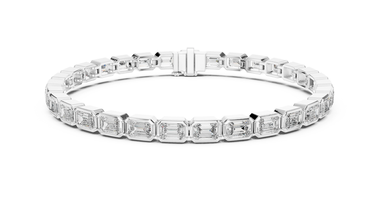 Emerald Bezel Tennis Bracelet