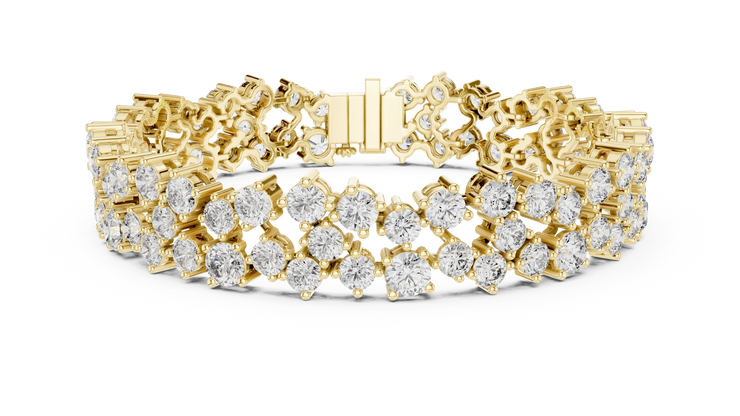 Multi Shape Tennis Bracelet (Luxury Cluster)