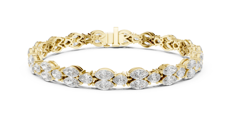 Marquise & Pear Diamond Tennis Bracelet