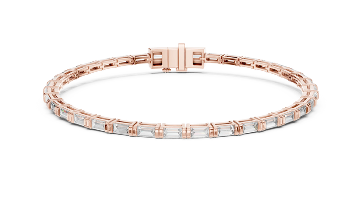 Linear Baguette Diamond Tennis Bracelet