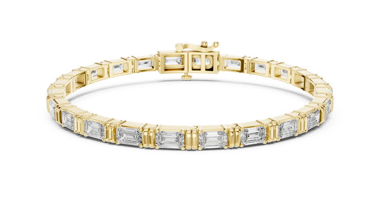 Emerald Bar Link Tennis Bracelet