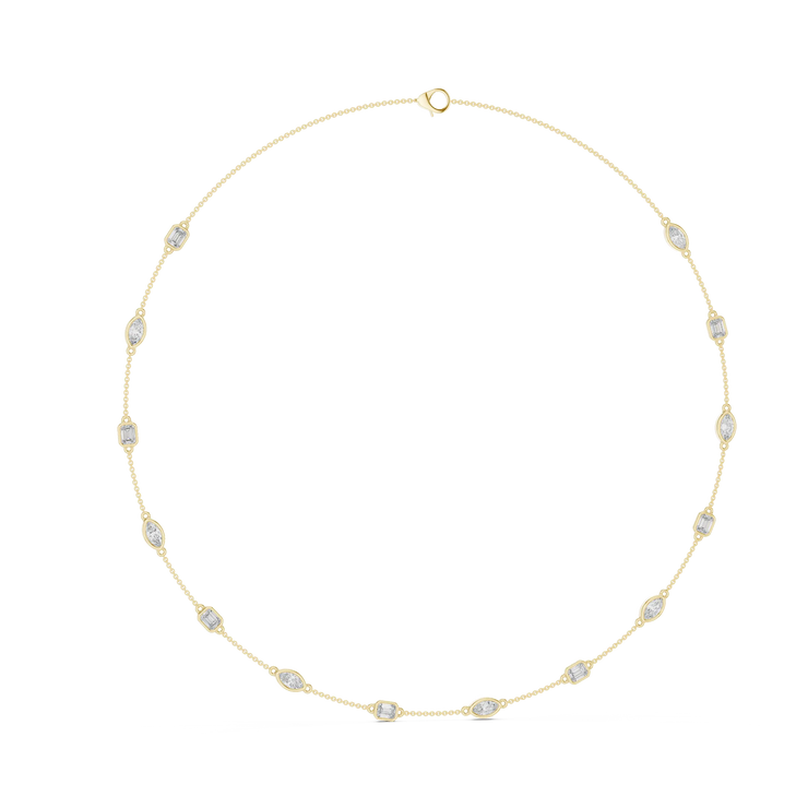 Emerald and Marquise Diamond Necklace