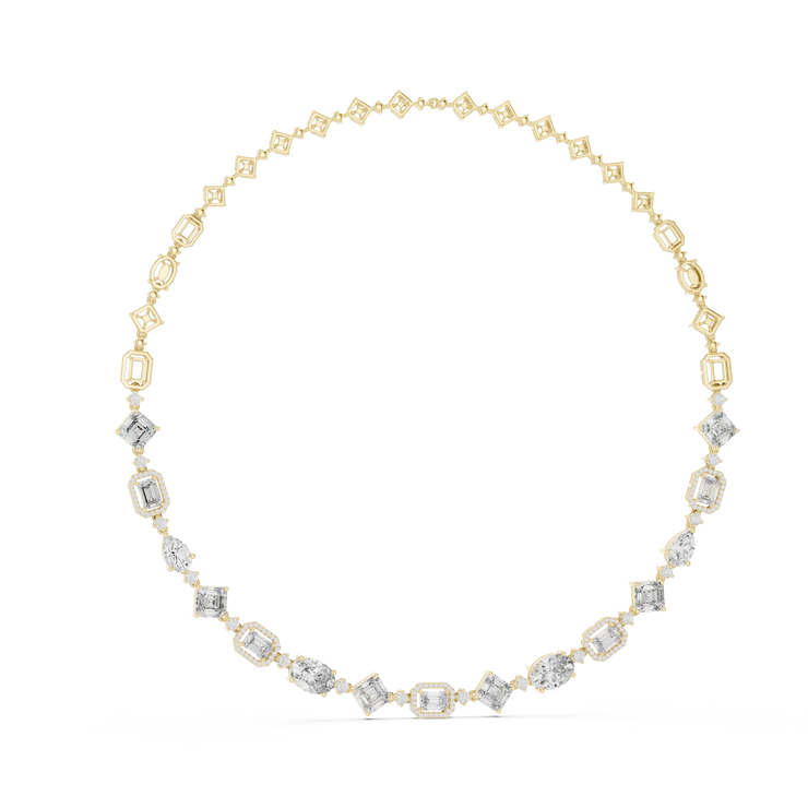 Multi Shape Diamond Necklace