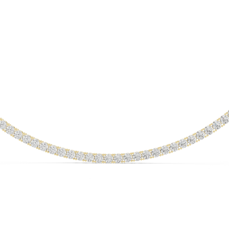 Round Diamond Tennis Necklace