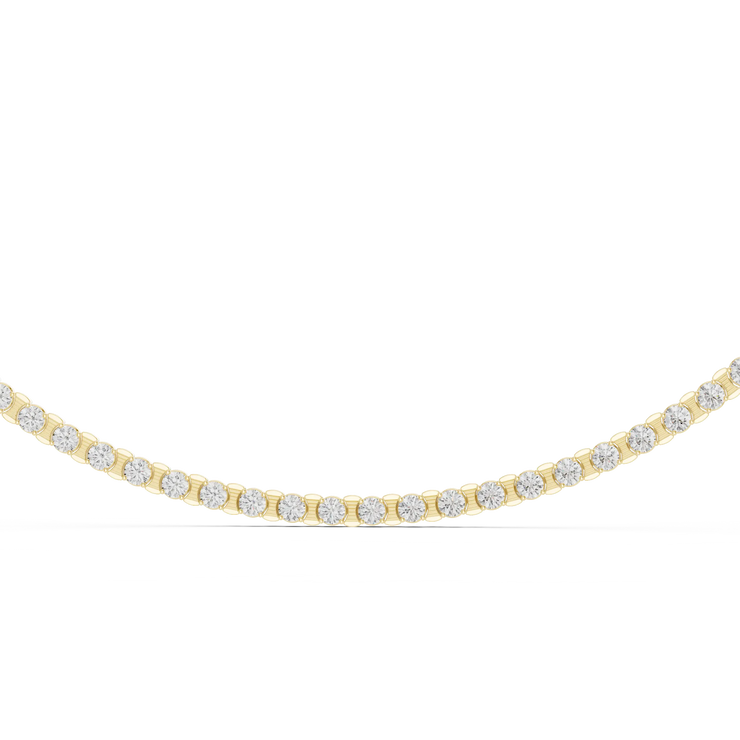 Round Diamond Link Tennis Necklace