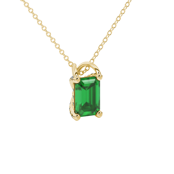 Classic Emerald Gemstone Charm Pendant