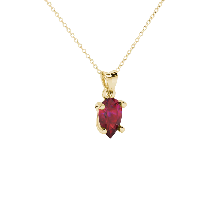 Pear Shape Classic Basket Gemstone Pendant