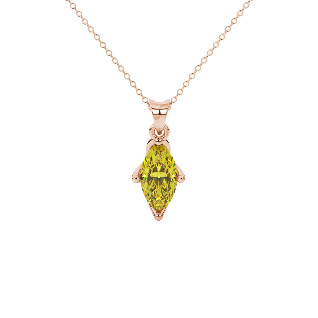 Marquise Cut Tulip Basket Gemstone Pendant