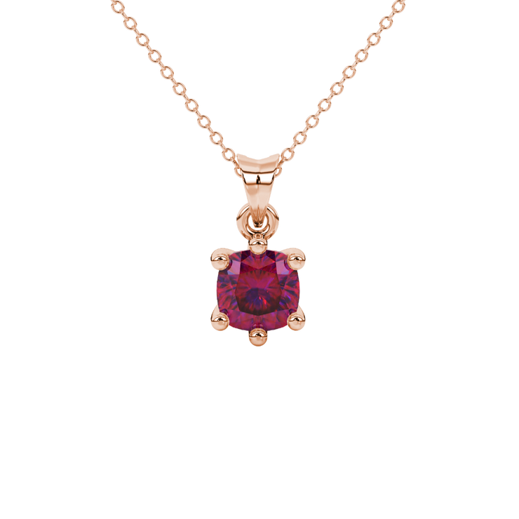 Imperial Cushion Solitaire Gemstone Pendant