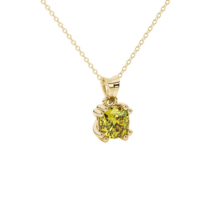 Royal Blossom Cushion Cut Gemstone Pendant