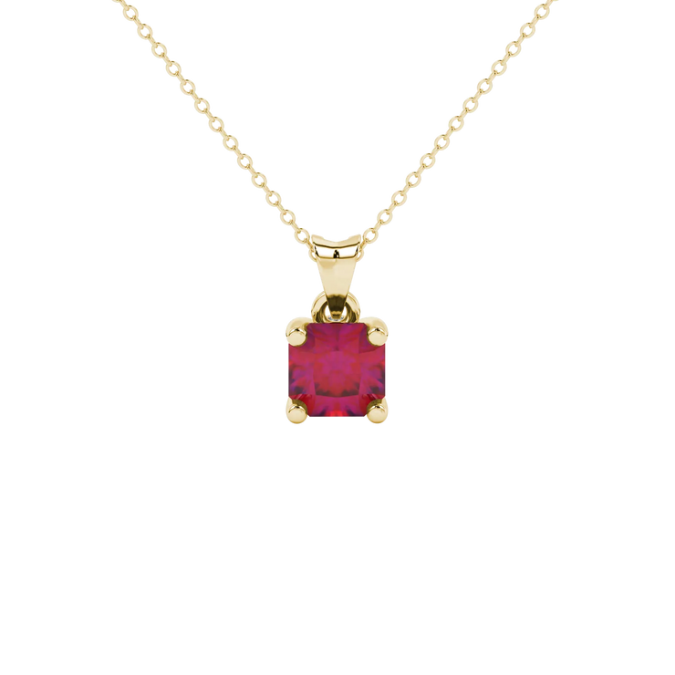 Radiant Surprise-Diamond Gemstone Pendant