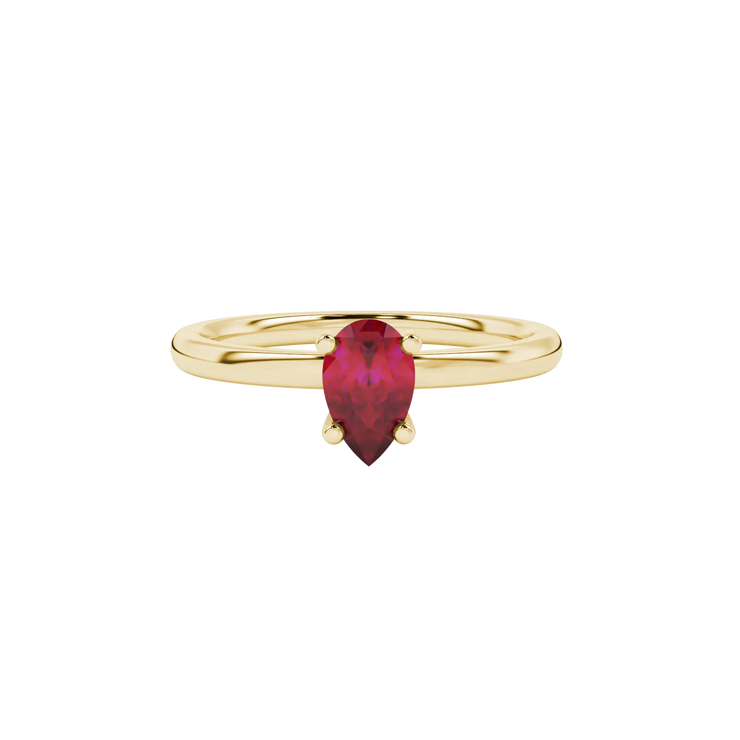 Pear Shape Surprise Diamond Gemstone Ring