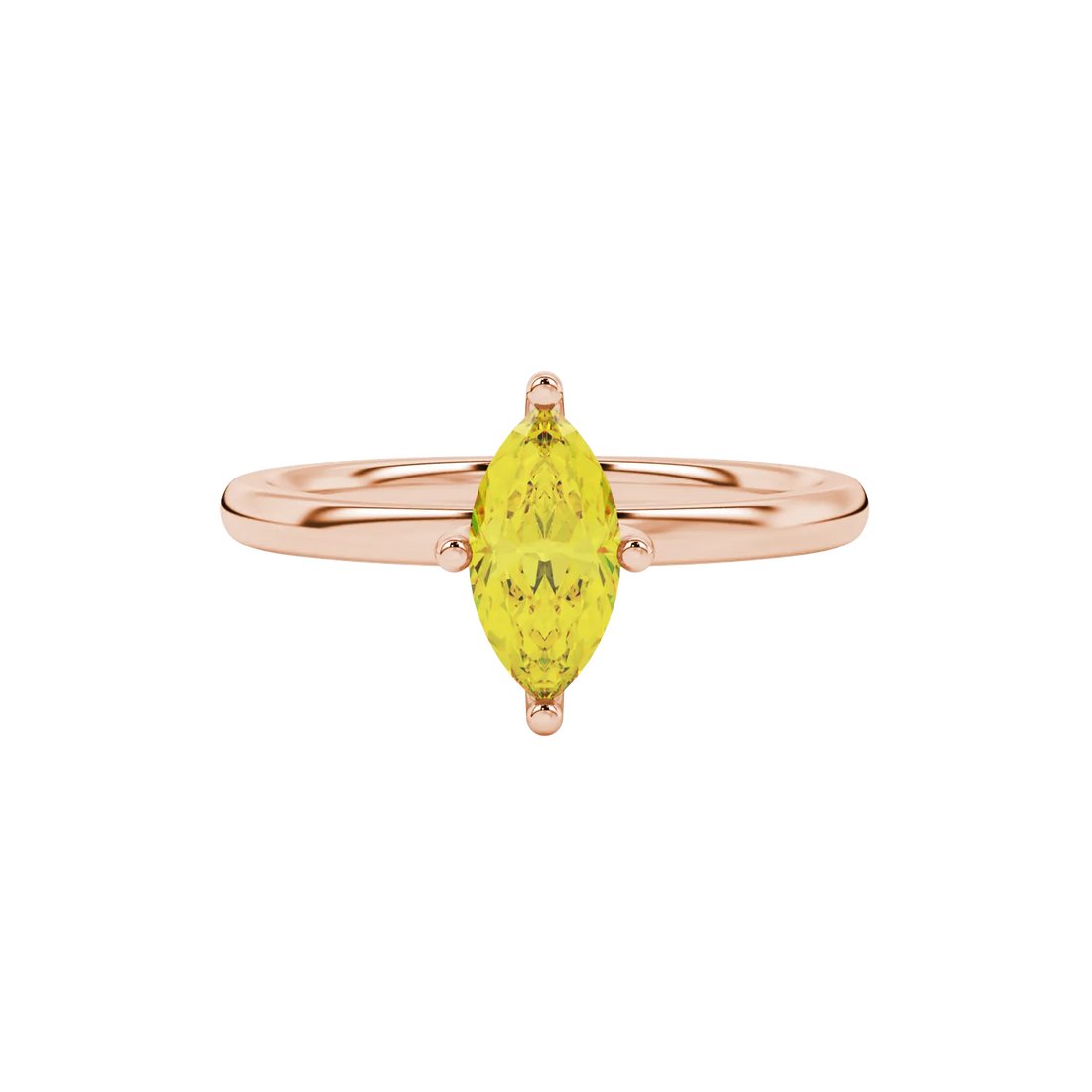 Marquise Cut Four Prong Gemstone Ring