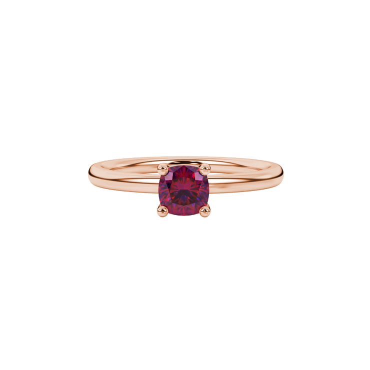 Cushion Cathedral Gemstone Ring