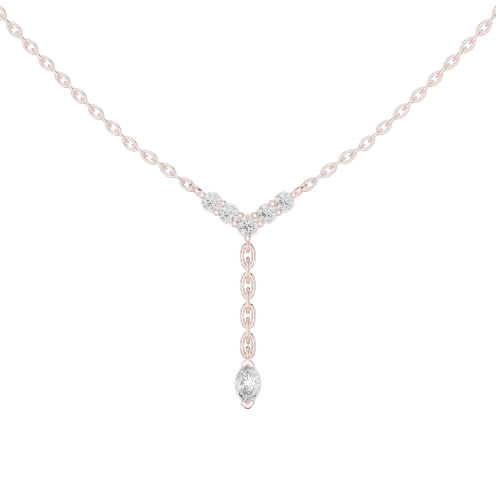 Marquise Lab Grown Diamond Drop Pendant