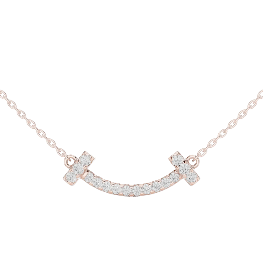 Curved Bar Lab Grown Diamond Pendant