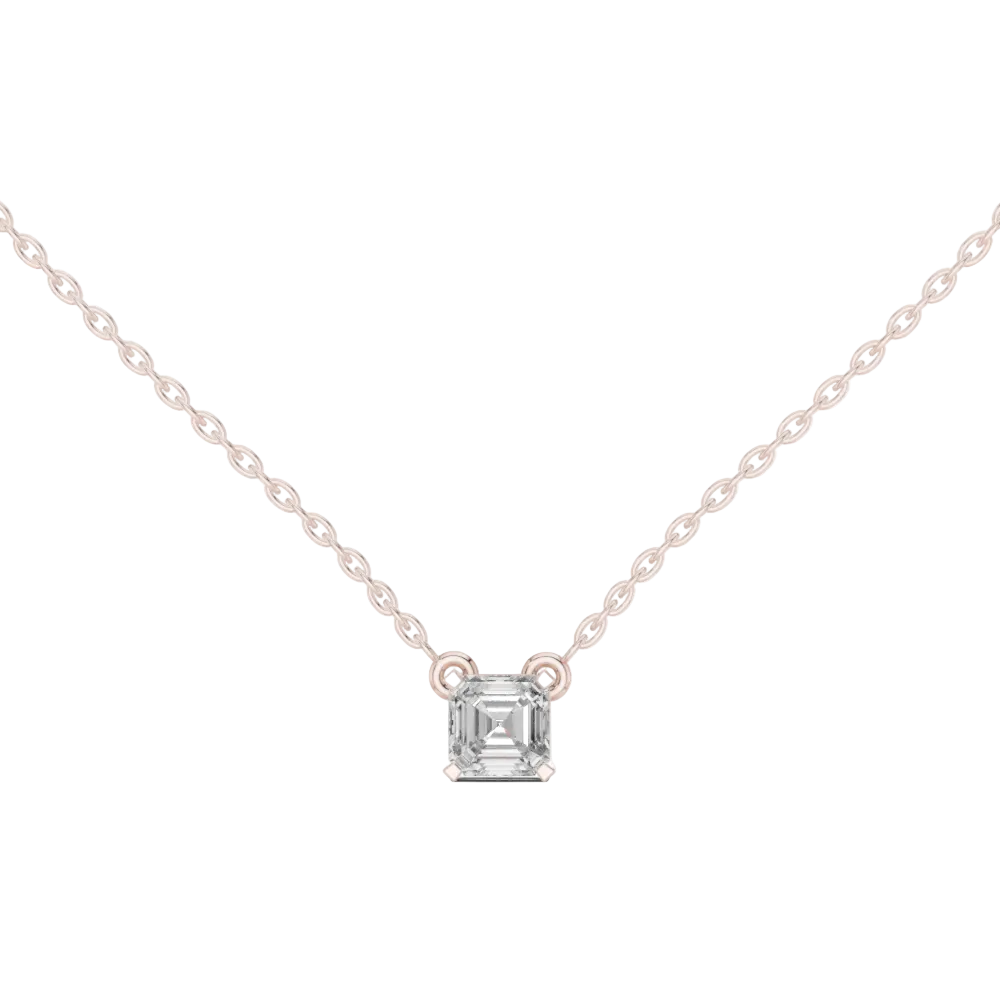 Modern emerald cut lab grown diamond