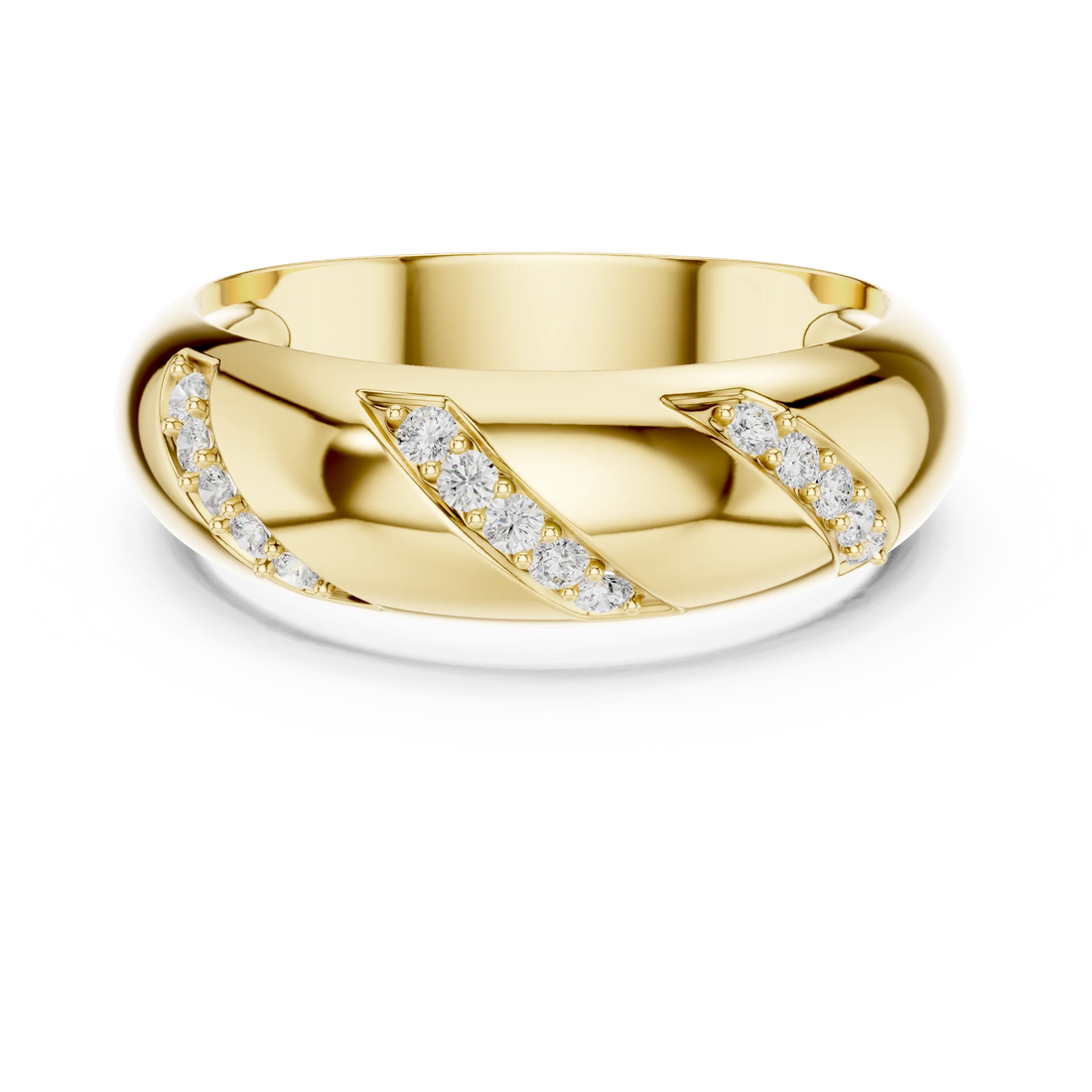 Round Diamond Pavé Wedding Band