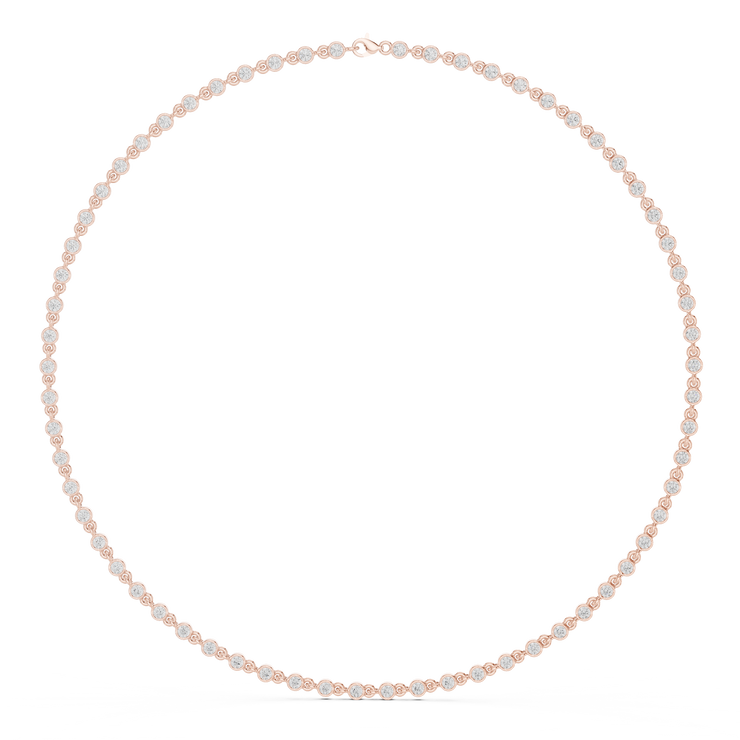 Bezel Set Diamond Tennis Necklace