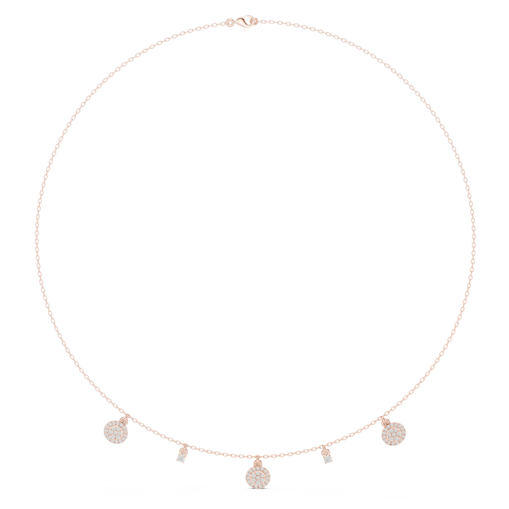 Diamond Charm Station Necklace