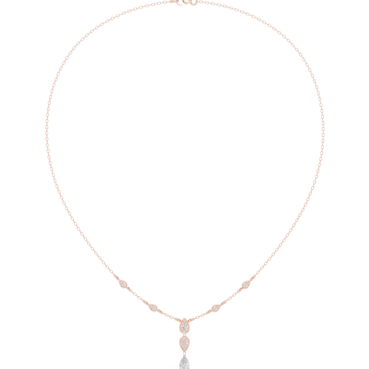 Pear Drop Diamond Dangle Necklace